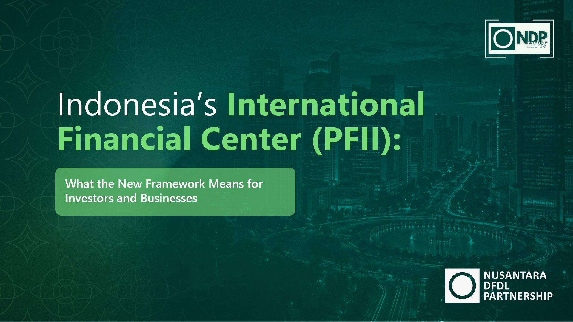 Indonesia's International Financial Center