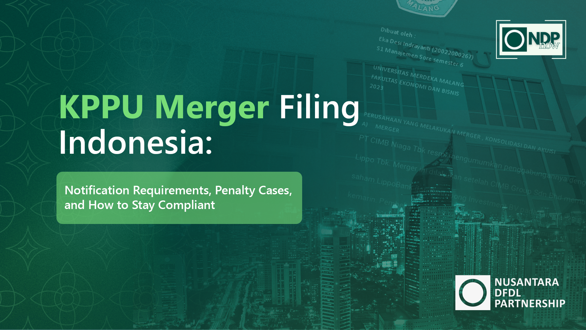 KPPU Merger Filing Indonesia