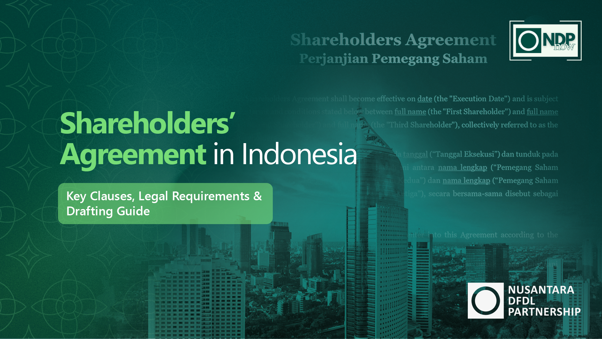Shareholders Agreement in Indonesia